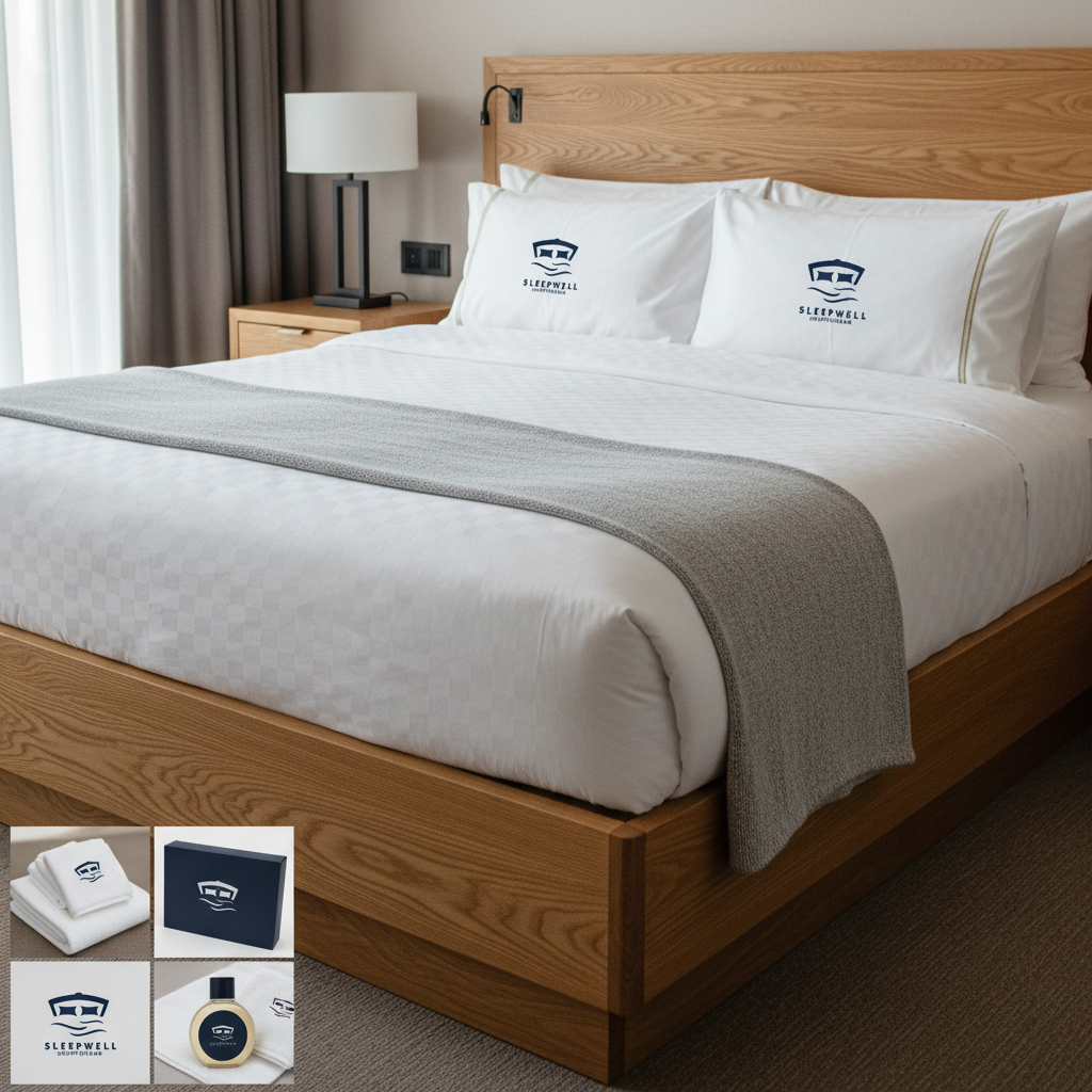 Natural Wood Hotel Bed